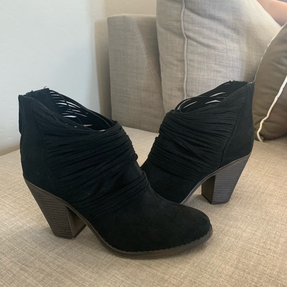 Black ankle booties